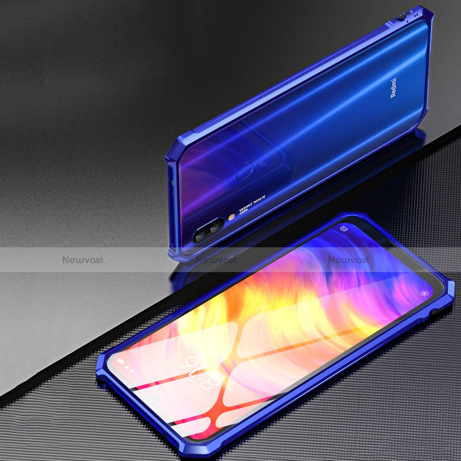Luxury Aluminum Metal Frame Mirror Cover Case 360 Degrees M03 for Xiaomi Redmi Note 7