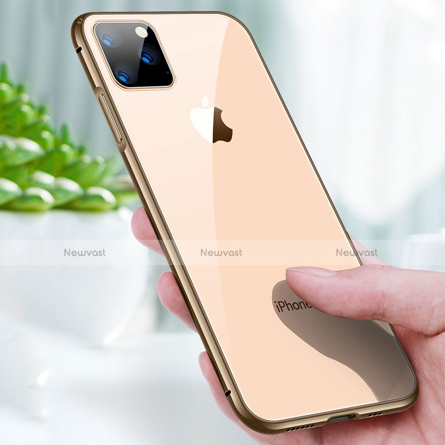 Luxury Aluminum Metal Frame Mirror Cover Case 360 Degrees M04 for Apple iPhone 11 Pro