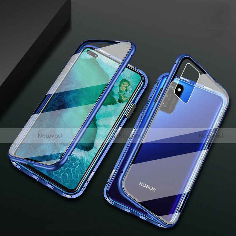 Luxury Aluminum Metal Frame Mirror Cover Case 360 Degrees M04 for Huawei Honor V30 5G