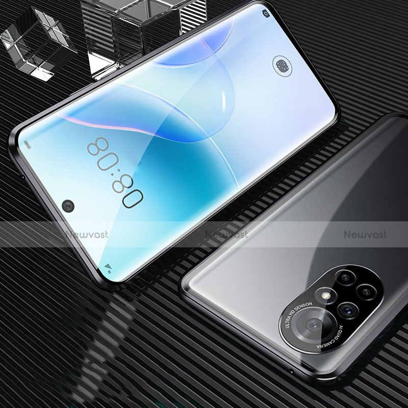 Luxury Aluminum Metal Frame Mirror Cover Case 360 Degrees M04 for Huawei Nova 8 5G