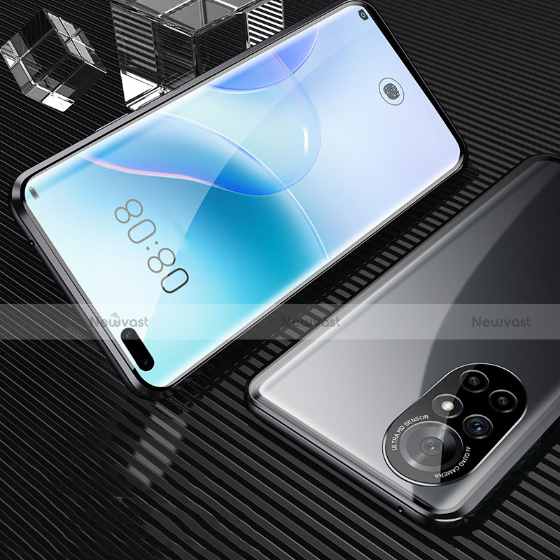 Luxury Aluminum Metal Frame Mirror Cover Case 360 Degrees M04 for Huawei Nova 8 Pro 5G