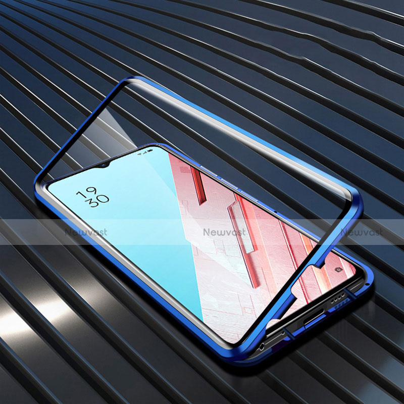 Luxury Aluminum Metal Frame Mirror Cover Case 360 Degrees M04 for Oppo Find X2 Lite