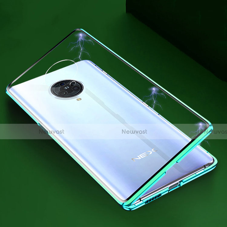 Luxury Aluminum Metal Frame Mirror Cover Case 360 Degrees M04 for Vivo Nex 3 5G