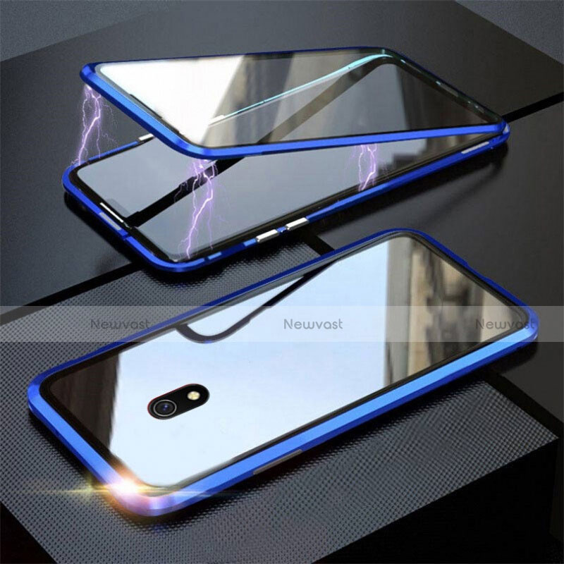 Luxury Aluminum Metal Frame Mirror Cover Case 360 Degrees M04 for Xiaomi Redmi 8A