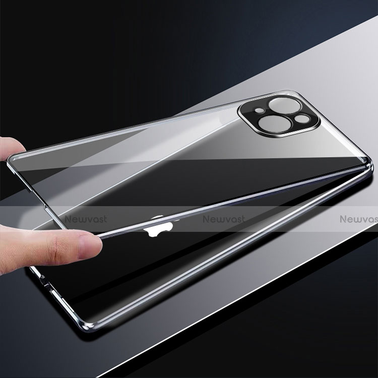 Luxury Aluminum Metal Frame Mirror Cover Case 360 Degrees M05 for Apple iPhone 13