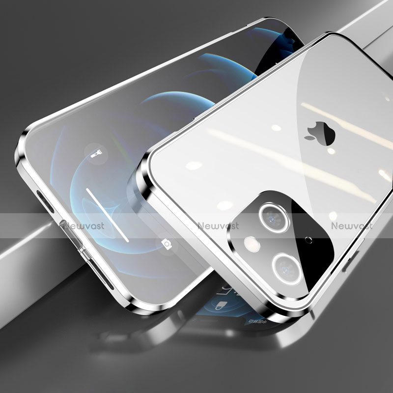 Luxury Aluminum Metal Frame Mirror Cover Case 360 Degrees M05 for Apple iPhone 13 Mini