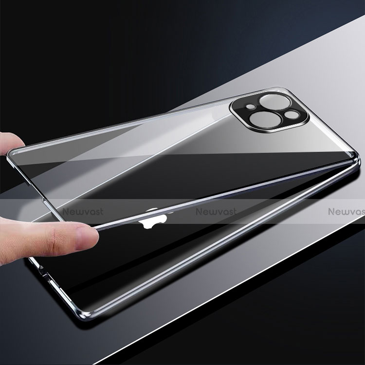 Luxury Aluminum Metal Frame Mirror Cover Case 360 Degrees M05 for Apple iPhone 13 Mini