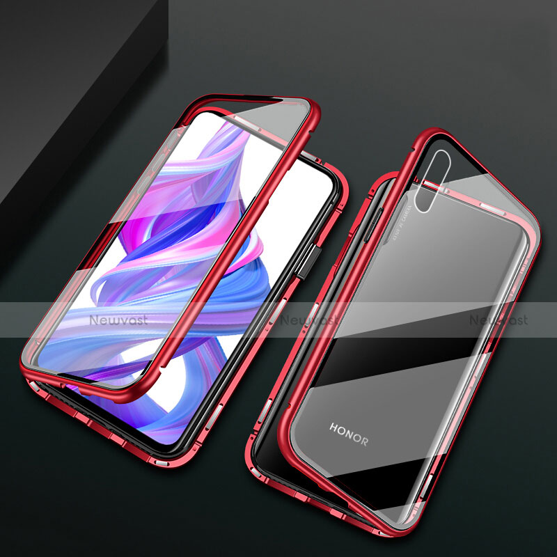 Luxury Aluminum Metal Frame Mirror Cover Case 360 Degrees M05 for Huawei Honor 9X