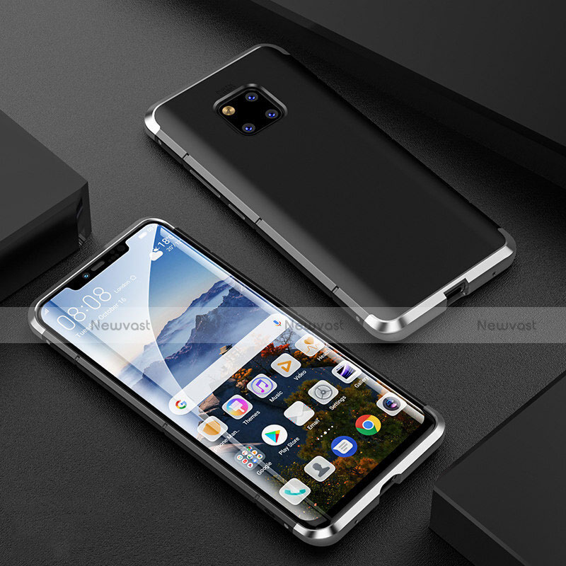 Luxury Aluminum Metal Frame Mirror Cover Case 360 Degrees M05 for Huawei Mate 20 Pro