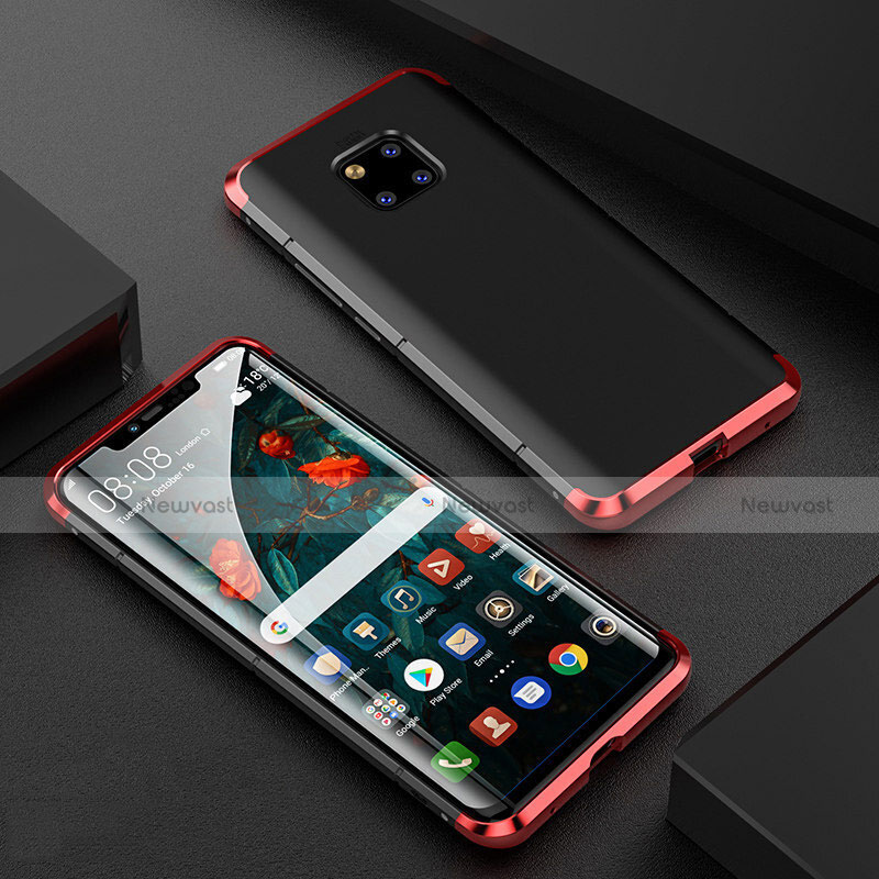 Luxury Aluminum Metal Frame Mirror Cover Case 360 Degrees M05 for Huawei Mate 20 Pro