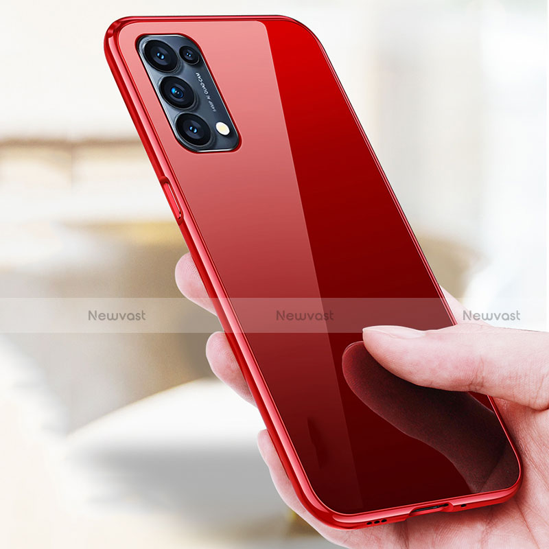 Luxury Aluminum Metal Frame Mirror Cover Case 360 Degrees M05 for Oppo Find X3 Lite 5G