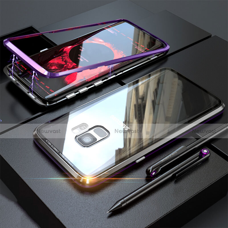 Luxury Aluminum Metal Frame Mirror Cover Case 360 Degrees M05 for Samsung Galaxy S9