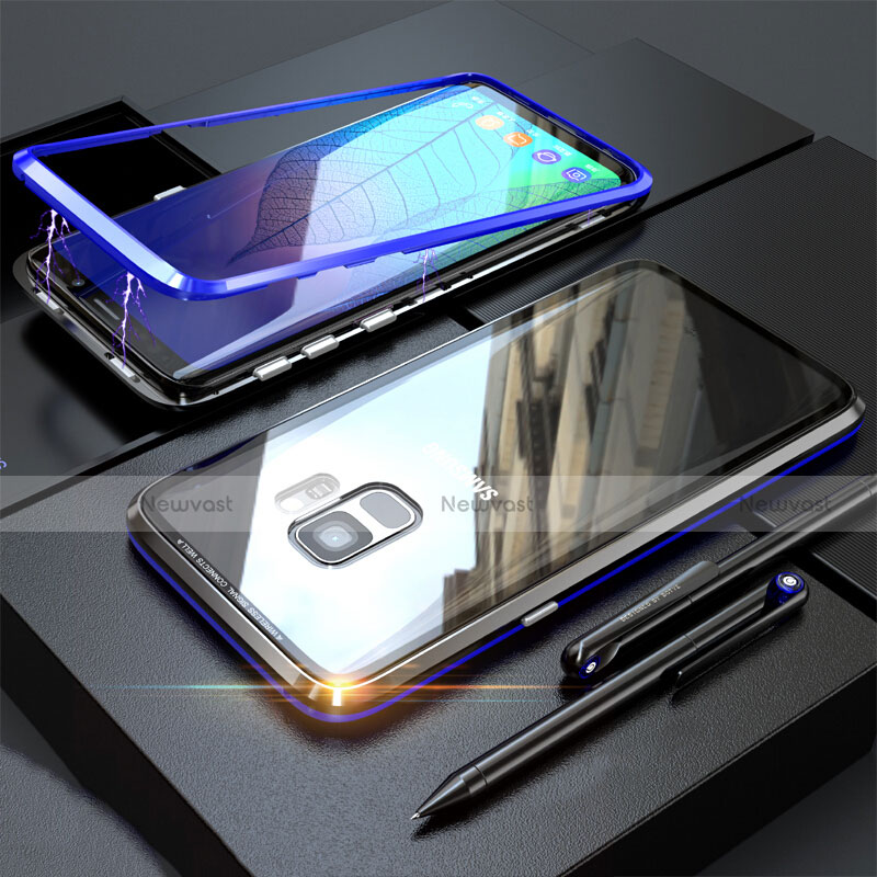 Luxury Aluminum Metal Frame Mirror Cover Case 360 Degrees M05 for Samsung Galaxy S9