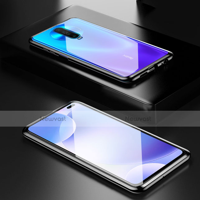 Luxury Aluminum Metal Frame Mirror Cover Case 360 Degrees M05 for Xiaomi Redmi K30i 5G Black