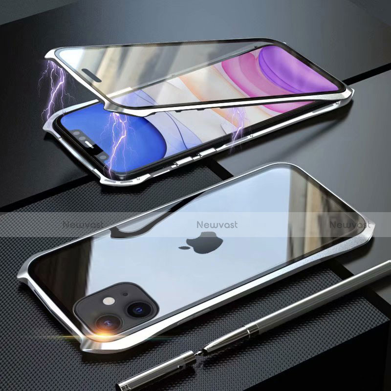 Luxury Aluminum Metal Frame Mirror Cover Case 360 Degrees M06 for Apple iPhone 11