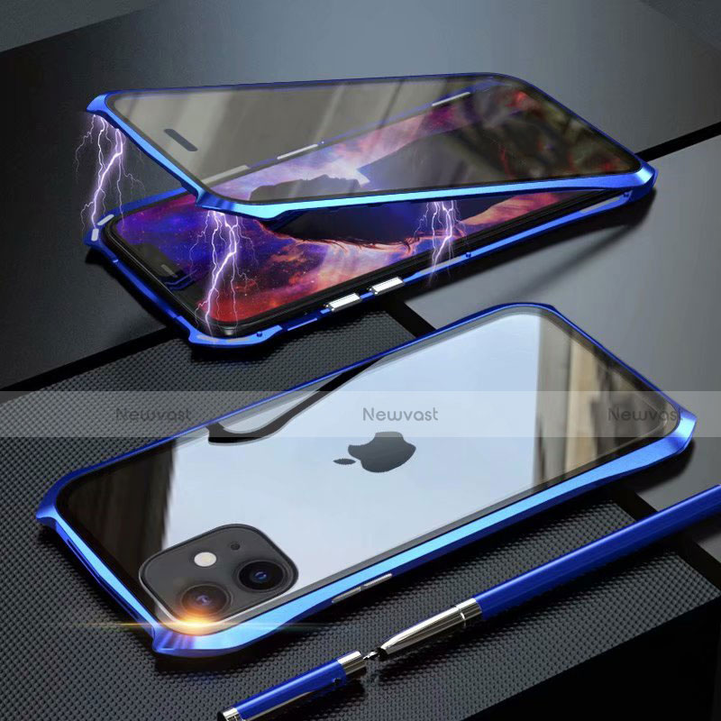 Luxury Aluminum Metal Frame Mirror Cover Case 360 Degrees M06 for Apple iPhone 11