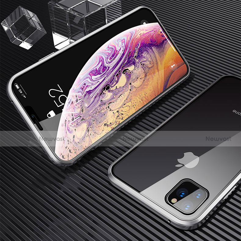 Luxury Aluminum Metal Frame Mirror Cover Case 360 Degrees M06 for Apple iPhone 11 Pro Max