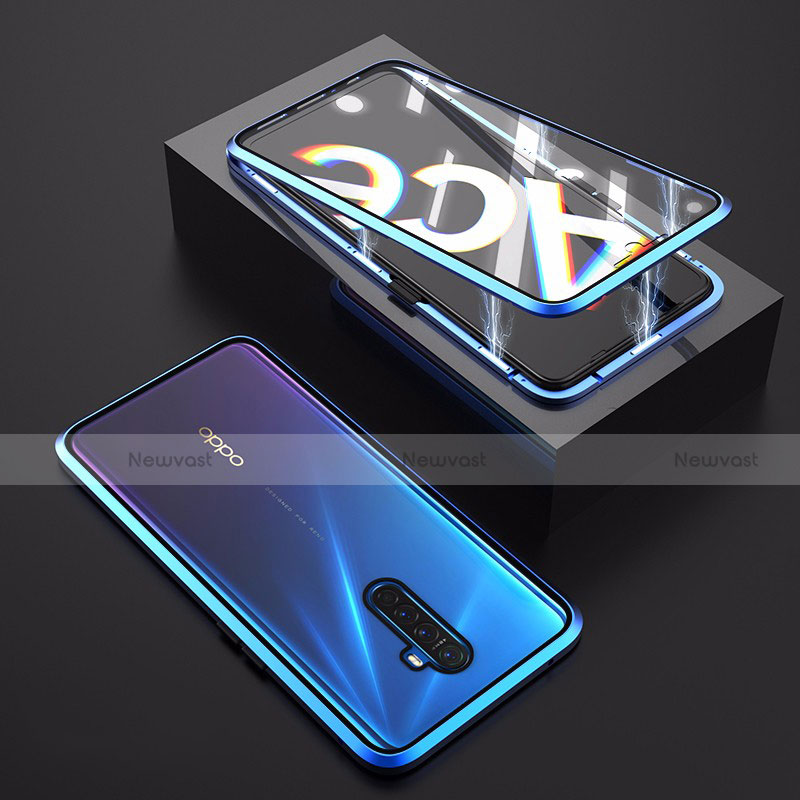 Luxury Aluminum Metal Frame Mirror Cover Case 360 Degrees M06 for Oppo Reno Ace