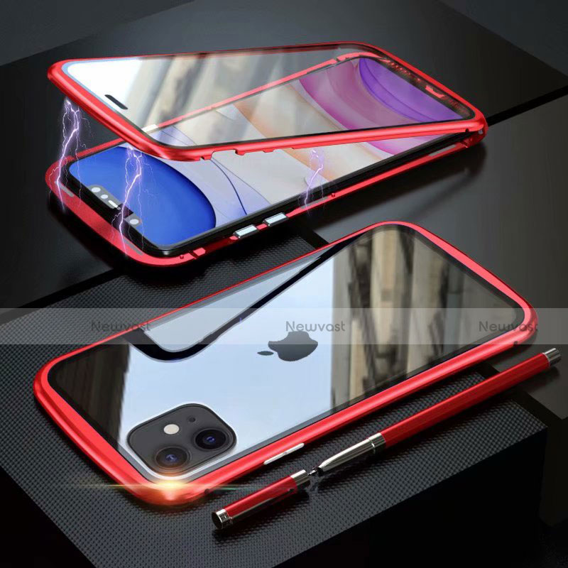 Luxury Aluminum Metal Frame Mirror Cover Case 360 Degrees M07 for Apple iPhone 11