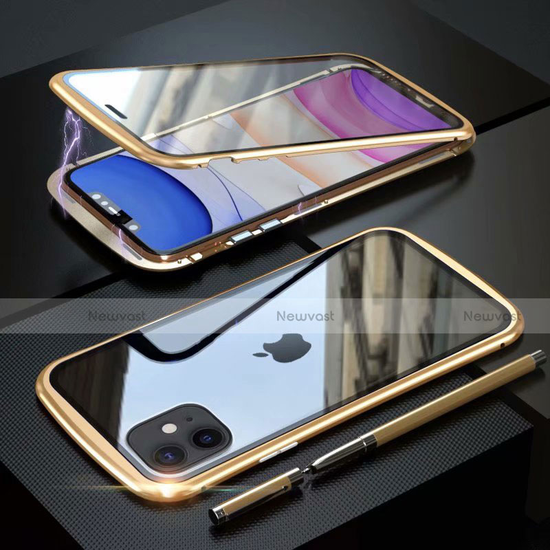 Luxury Aluminum Metal Frame Mirror Cover Case 360 Degrees M07 for Apple iPhone 11