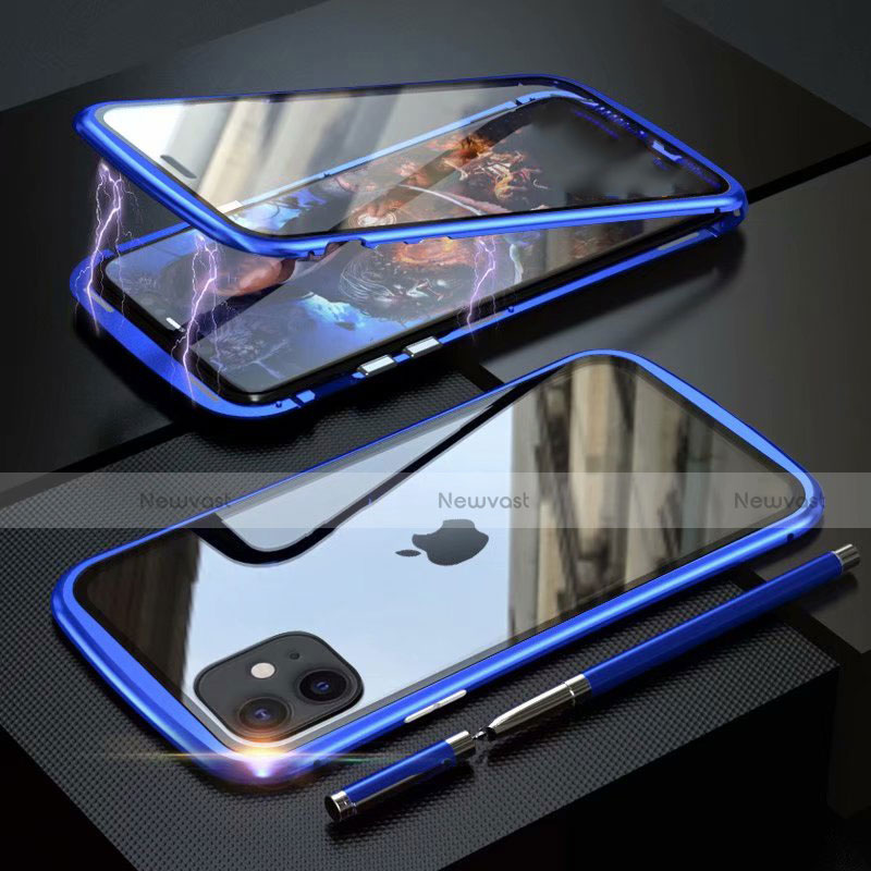 Luxury Aluminum Metal Frame Mirror Cover Case 360 Degrees M07 for Apple iPhone 11