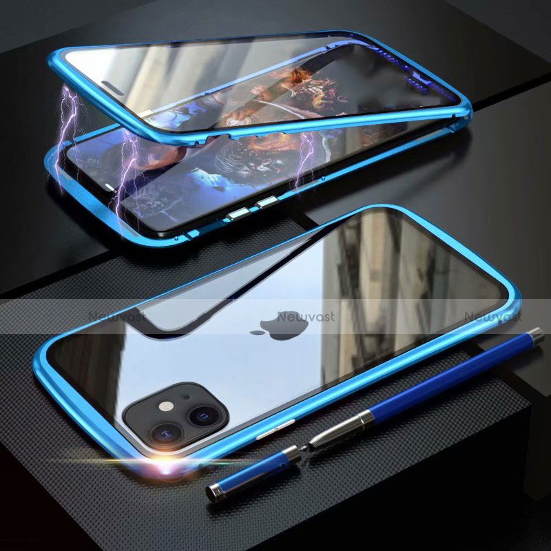 Luxury Aluminum Metal Frame Mirror Cover Case 360 Degrees M07 for Apple iPhone 11