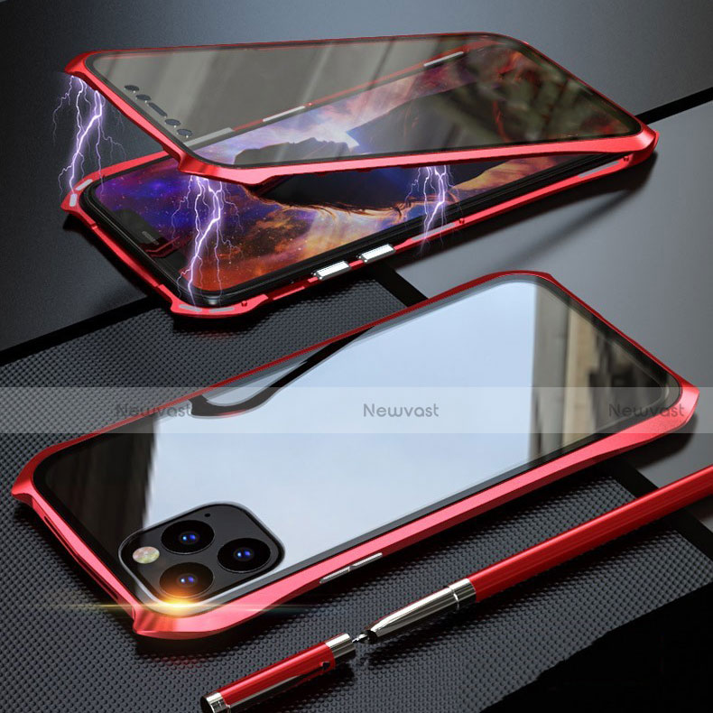 Luxury Aluminum Metal Frame Mirror Cover Case 360 Degrees M07 for Apple iPhone 11 Pro