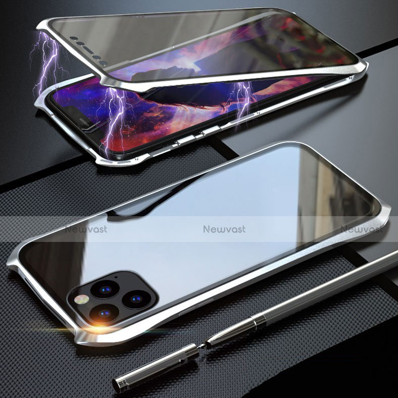Luxury Aluminum Metal Frame Mirror Cover Case 360 Degrees M07 for Apple iPhone 11 Pro Max