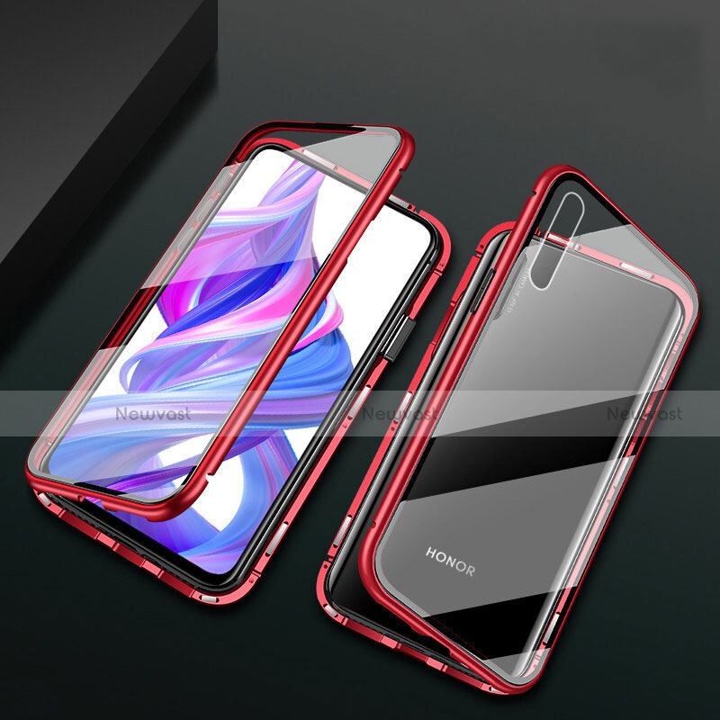 Luxury Aluminum Metal Frame Mirror Cover Case 360 Degrees M07 for Huawei Honor 9X Pro