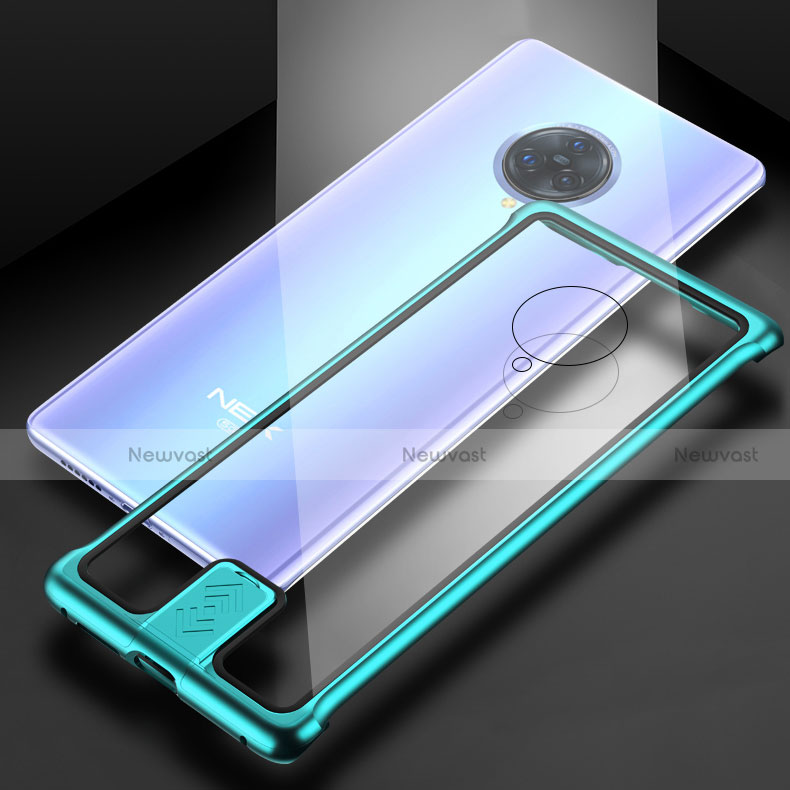 Luxury Aluminum Metal Frame Mirror Cover Case 360 Degrees M07 for Vivo Nex 3 5G