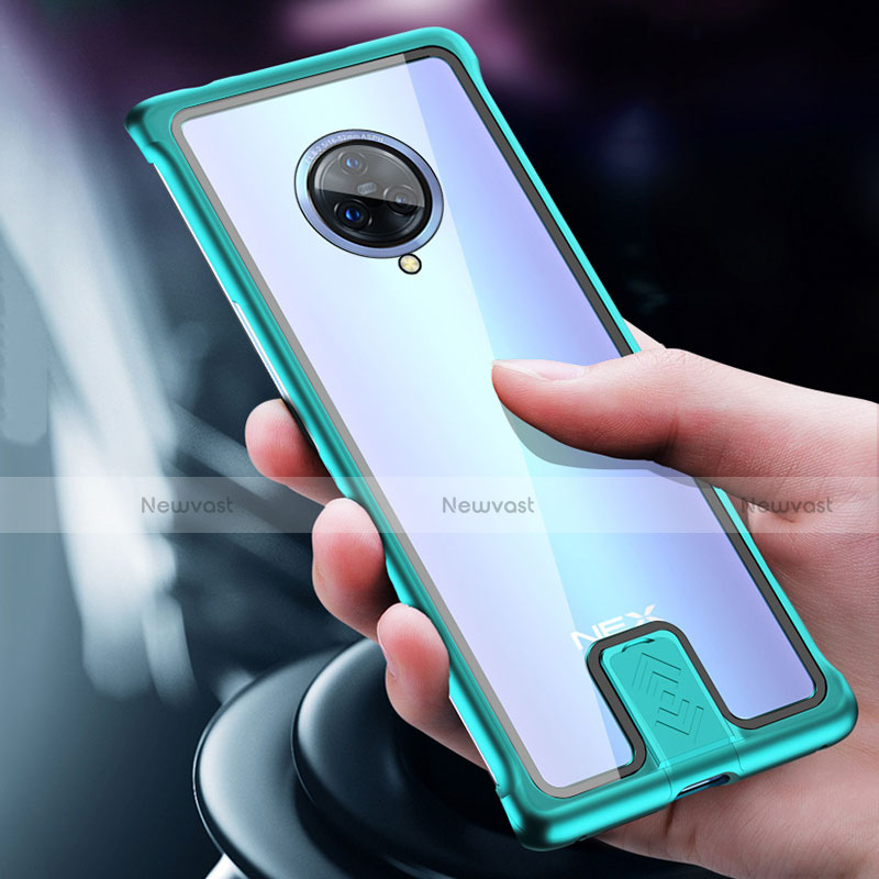 Luxury Aluminum Metal Frame Mirror Cover Case 360 Degrees M07 for Vivo Nex 3 5G