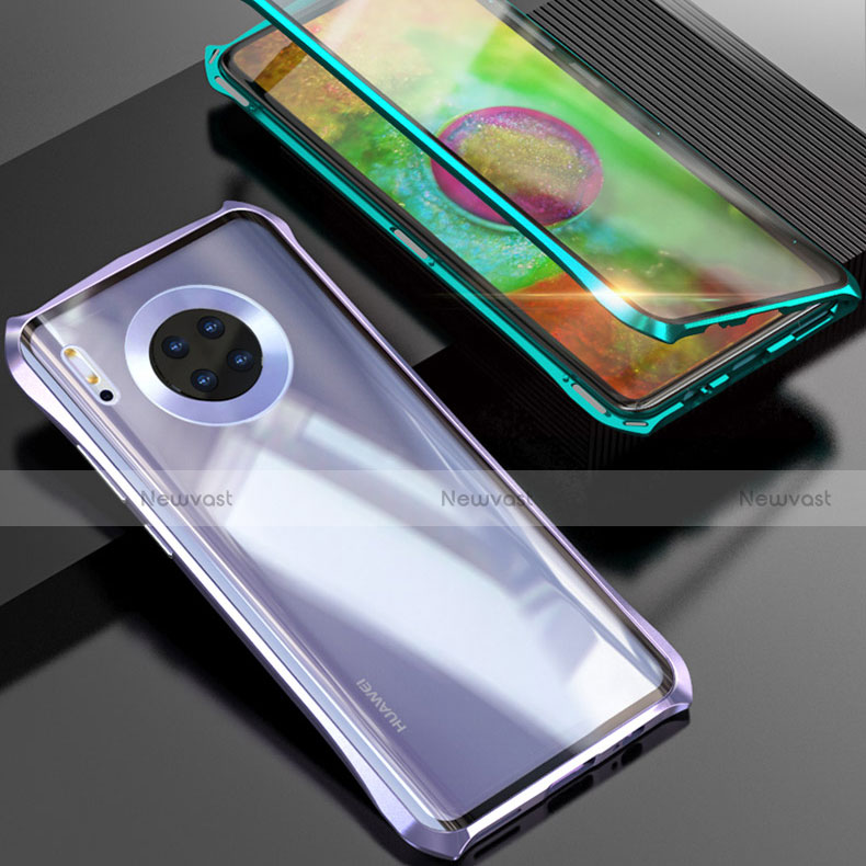 Luxury Aluminum Metal Frame Mirror Cover Case 360 Degrees M08 for Huawei Mate 30E Pro 5G