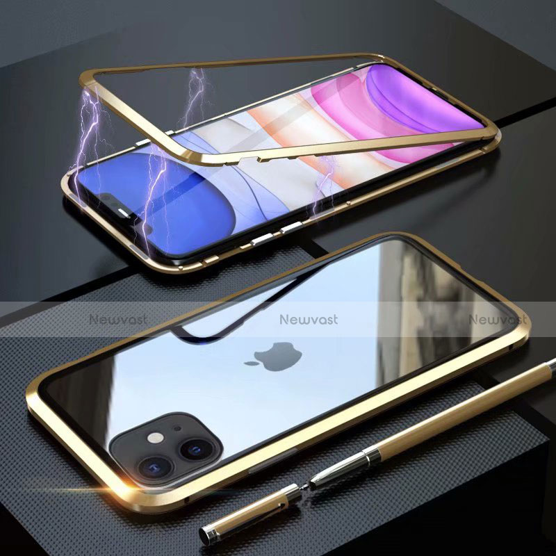 Luxury Aluminum Metal Frame Mirror Cover Case 360 Degrees M09 for Apple iPhone 11