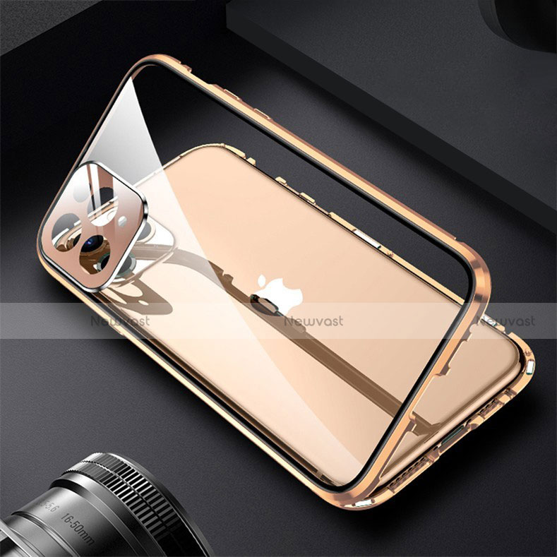 Luxury Aluminum Metal Frame Mirror Cover Case 360 Degrees M09 for Apple iPhone 13 Pro
