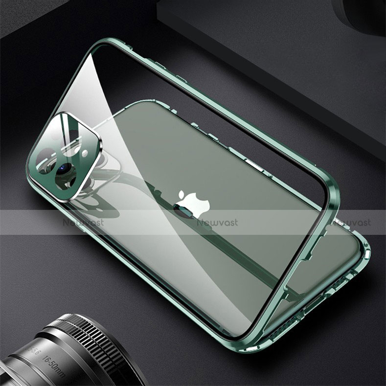 Luxury Aluminum Metal Frame Mirror Cover Case 360 Degrees M09 for Apple iPhone 14 Pro Max