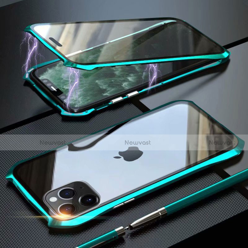 Luxury Aluminum Metal Frame Mirror Cover Case 360 Degrees M10 for Apple iPhone 11 Pro