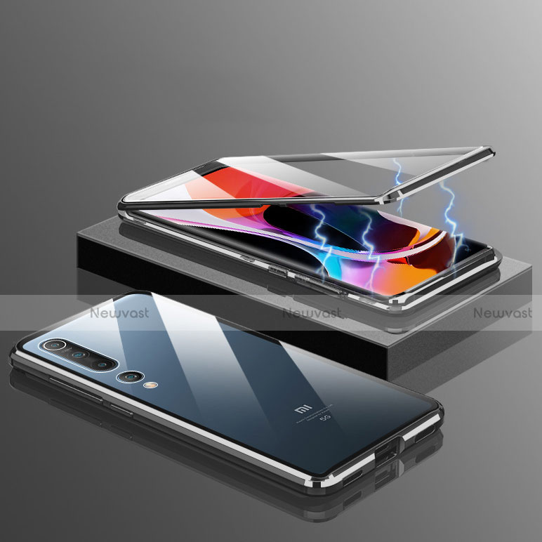Luxury Aluminum Metal Frame Mirror Cover Case 360 Degrees M10 for Xiaomi Mi 10 Black