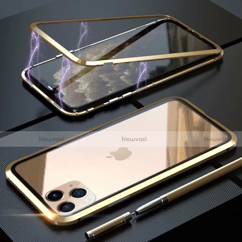 Luxury Aluminum Metal Frame Mirror Cover Case 360 Degrees M14 for Apple iPhone 11 Pro