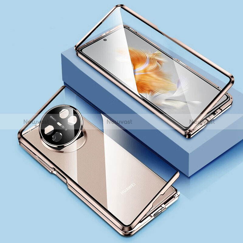Luxury Aluminum Metal Frame Mirror Cover Case 360 Degrees P01 for Huawei Mate X3