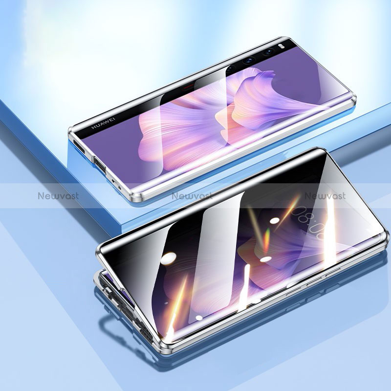 Luxury Aluminum Metal Frame Mirror Cover Case 360 Degrees P01 for Huawei Mate Xs 2