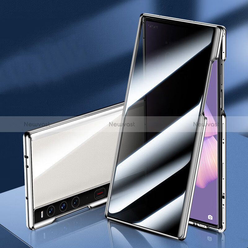 Luxury Aluminum Metal Frame Mirror Cover Case 360 Degrees P01 for Huawei Mate Xs 2