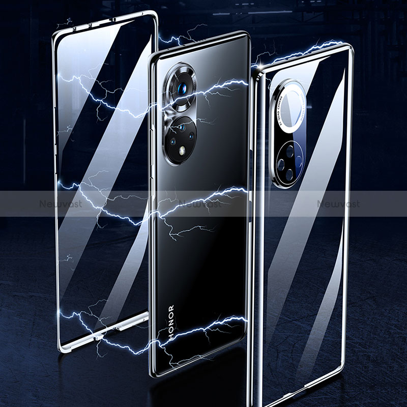 Luxury Aluminum Metal Frame Mirror Cover Case 360 Degrees P01 for Huawei P50 Pro