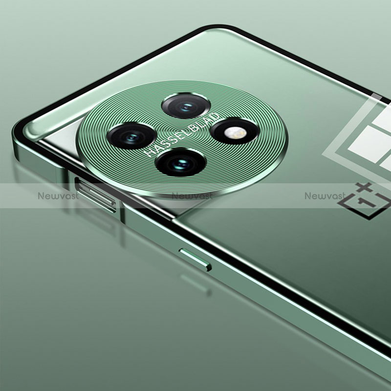 Luxury Aluminum Metal Frame Mirror Cover Case 360 Degrees P01 for OnePlus 11 5G