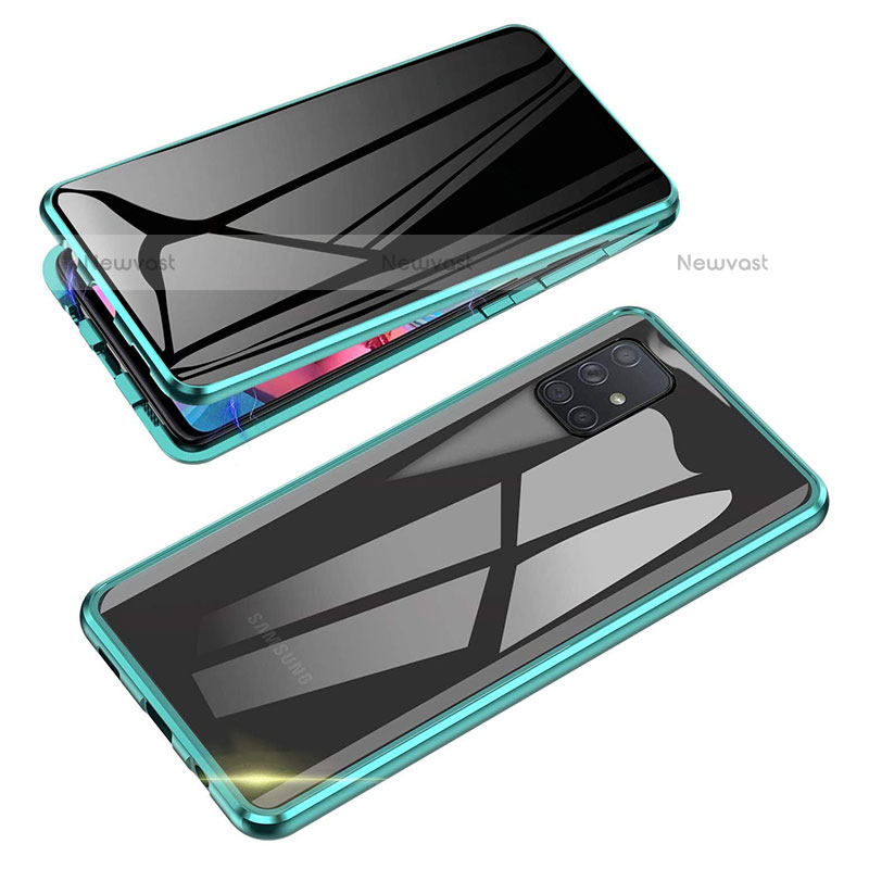 Luxury Aluminum Metal Frame Mirror Cover Case 360 Degrees P01 for Samsung Galaxy A71 4G A715