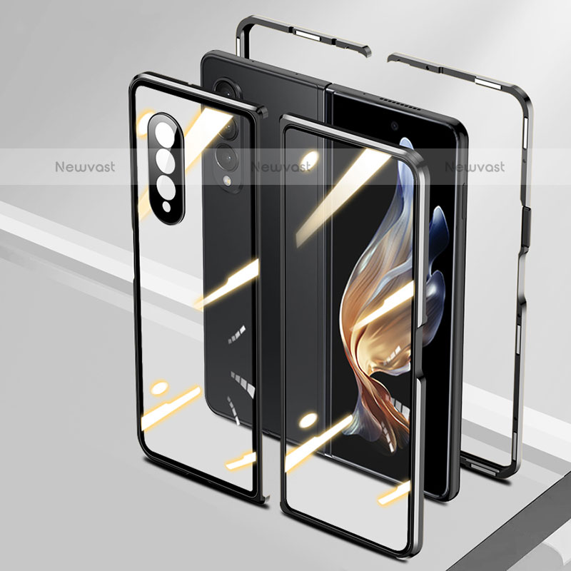 Luxury Aluminum Metal Frame Mirror Cover Case 360 Degrees P01 for Samsung Galaxy Z Fold3 5G