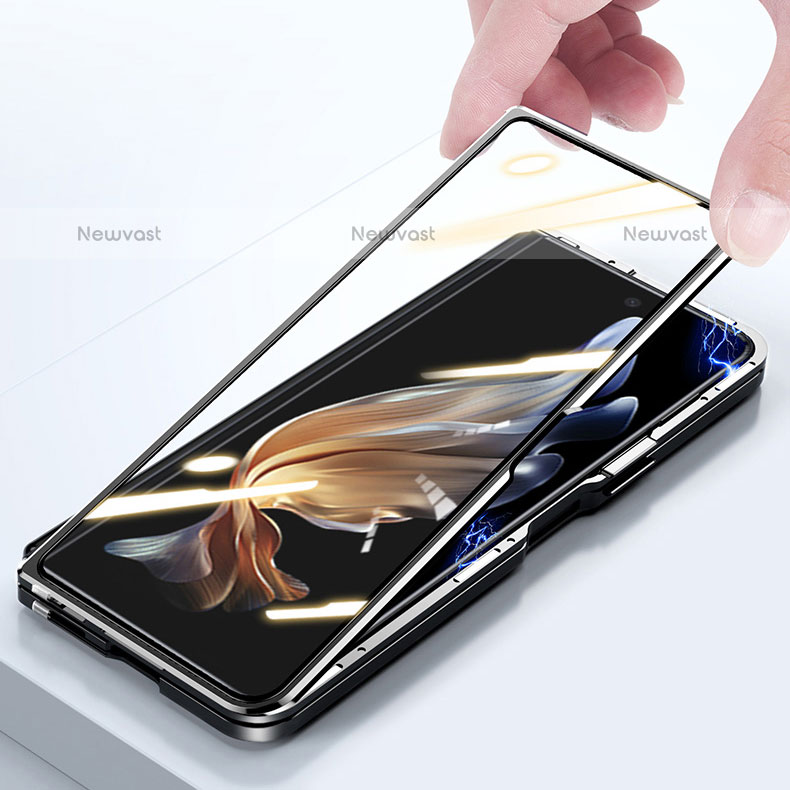 Luxury Aluminum Metal Frame Mirror Cover Case 360 Degrees P01 for Samsung Galaxy Z Fold3 5G