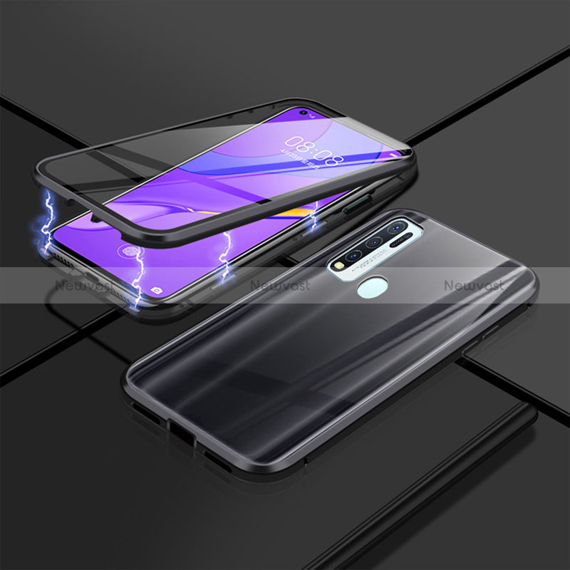 Luxury Aluminum Metal Frame Mirror Cover Case 360 Degrees P01 for Vivo Y50