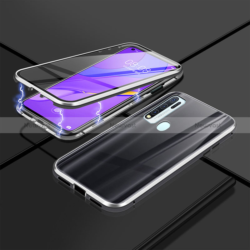 Luxury Aluminum Metal Frame Mirror Cover Case 360 Degrees P01 for Vivo Y50