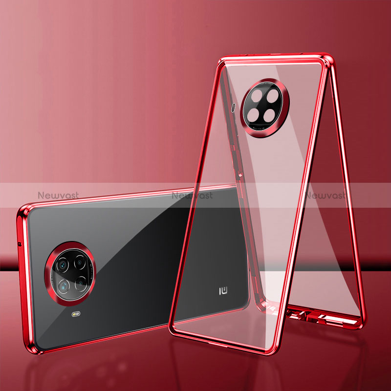 Luxury Aluminum Metal Frame Mirror Cover Case 360 Degrees P01 for Xiaomi Mi 10i 5G