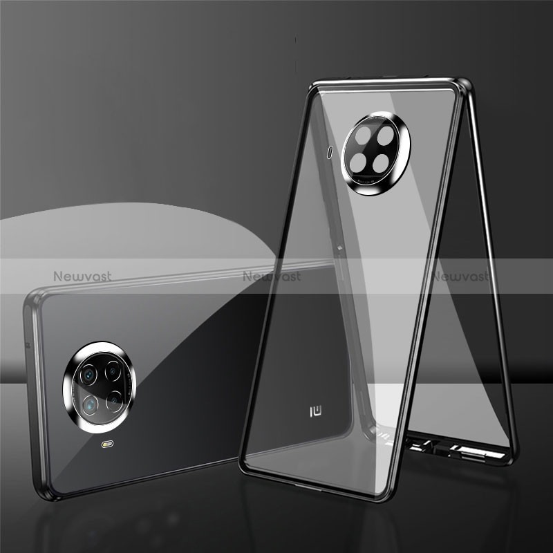 Luxury Aluminum Metal Frame Mirror Cover Case 360 Degrees P01 for Xiaomi Mi 10T Lite 5G Black